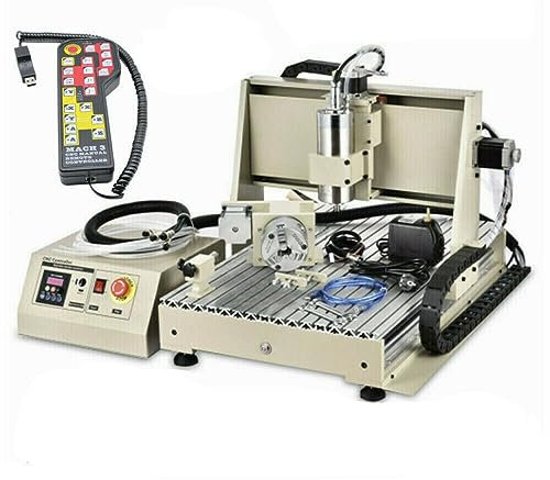 Fresadora CNC de metal CNC 6040 USB 4 axis CNC Machine Kit 1.5KW Máquina de grabado CNC Router Engraver Kit Herramienta de grabado CNC Router Graveu DIY para metal, vidrio, madera, piedra