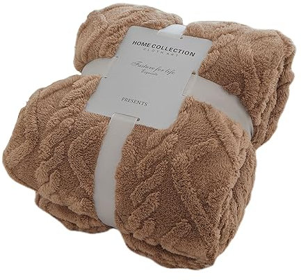 HUIEYE Coperta in Pile, Coperta in Velluto Taffetà,Morbida e Calda Coperta Neonato,In Velluto Corallo, per Quattro Stagioni e Coperte da Letto, per Culla e Letto e Divano,70x100cm(Cioccolato)
