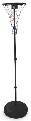 STREETSKILLER höhenverstellbarer Outdoor Basketballkorb, 0,8 m - 3,05 m, Korbdurchmesser 38 cm, rollbar. Optimal zum Spielen mit Freunden und Trainieren (Schwarz 0,8-3,05 m)