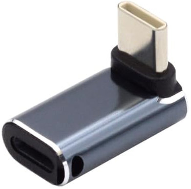 chenyang Convertisseur USB C vers 8P, USB C PD 27 W Puissance 480 Mbit/s Données 90 degrés Adaptateur coudé vers le haut Compatible avec téléphone Android et tablette