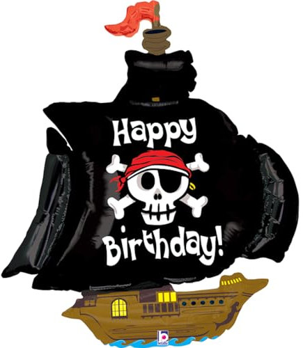 47In Pirate Ship Birthday Foil Balloon