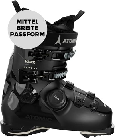 ATOMIC HAWX Prime 85 Boa W GW GW - Botas de esquí para Mujer - Talla 25/25.5 - Botas de esquí Alpino en Negro/Piedra - Botas con Tobillo y talón 3D para un Ajuste preciso - Botas de esquí de Ancho