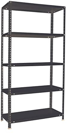 PROREGAL Schraubregal Panda Tall | HxBxT 200x100x30cm | 5 Fachböden | Fachlast 100kg | Anthrazit| Standregal Lagerregal