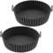 KIFT Silicone Air Fryer Liner Round Reusable, 8 inch 20cm 2Pcs Non-Stick Circular Pot for 3.4-6.8L Fryers Accessories, Airfryer Liners for Air Fryer Basket Suitable for COSORI, Ninja, Tower and More