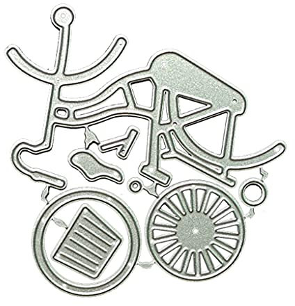 xbiez Fahrrad Metall Stanzformen Schablone DIY Scrapbooking Album Papier Karte Vorlage Form Präge Dekoration Metall Stanzformen