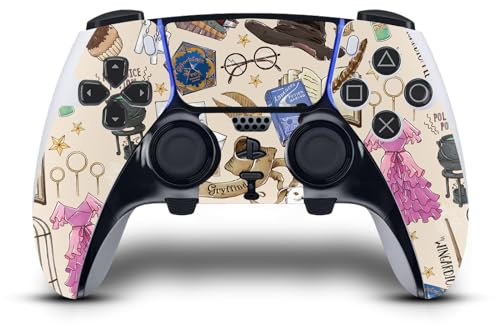 Head Case Designs sous Licence Officielle Harry Potter Motif De Poudlard Graphiques Vinyle Autocollant De Jeu Peau Autocollant Compatible avec Sony Playstation 5 PS5 DualSense Edge Controller