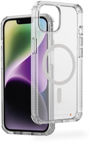 Hama Handyhülle „Extreme Protect“ für iPhone 14 und MagSafe (D3O Bumper, stoßfest, sturzsicher, bruchsicher, durchsichtige iPhone Hülle ohne Vergilben, magnetisches Case für induktives Laden)