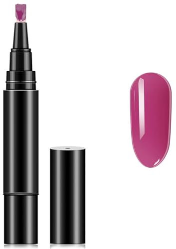 UV Nagellack Stift, Gel Nagellack UV, Nagellackstift, 3 in 1 Nagellack Stift, UV LED Soak-Off Nail Polish für Nagel DIY Design