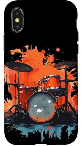 Custodia per iPhone X/XS Batteria anni '90 con aspetto elettronico