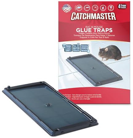 Novokill Catchmaster Piege a Rat | 12x Piège à Rat | Piège Collante Rat | Piège à Souris et Rats | Anti Souris Efficace | Produit Anti Rat Efficace | Plaque Collante Efficace | Raticide Professionnel