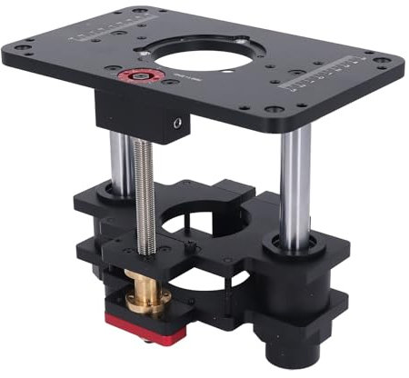 Router Base, Router Inverted Lift Table for 69mm Diameter Trimmer 25 to 50mm Thickness Benchtop, Router Table Lifting System Base Woodworking Engraving Tools for Repeatable Set