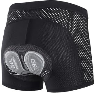 ARSUXEO Gepolstert Radfahren Shorts Männer Straße Fahrrad MTB Shorts 4D Pad Unterwäsche Liner Atmungsaktiv 006K Schwarz L
