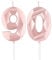 Rose Gold 90th Birthday Candles,3D Number 90 Candle for Cake,Women 90th Birthday Decorations,Rose Gold 90 Candle Cake Topper for Girls Women Her Him Birthday Party Wedding Decorations