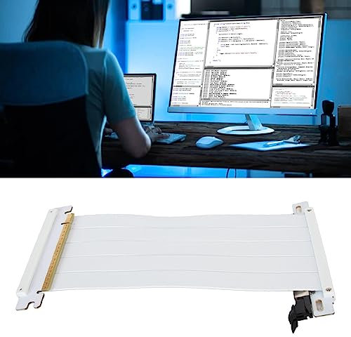 SustVita PCIe 4.0 X16 Riser Cable, High Speed Flexible Double Sided GPU Extension for RTX 4000 Series & RX 7000 Series Graphics Cards (50cm)