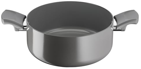 Lagostina Risorsa Casseruola fonda 24 cm, Rivestimento in Ceramica Antiaderente, Scorrevolezza Ottimale, Thermo-Signal™, Induzione, 010274031024