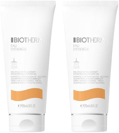 Biotherm Eau d'Energie Shower Gel, erfrischendes Duschgel mit Life Plankton und ätherischen Ölen aus Orange und Zitrone, pflegende Duschseife für Damen, für ein frisches Körpergefühl, 200 ml