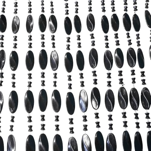 IVOL Rideau de porte – Rideau anti-mouches en perles – 90 x 220 cm (Noé, noir)