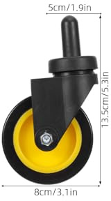 DEARMAMY Ruote Girevoli per Carrelli Portautensili 3 Pollici Set 4 Pezzi Silenziose e Stabili Parti di Ricambio per Secchi Lavapavimenti 32L/36L Accessori per Carrelli Pulizia Uso