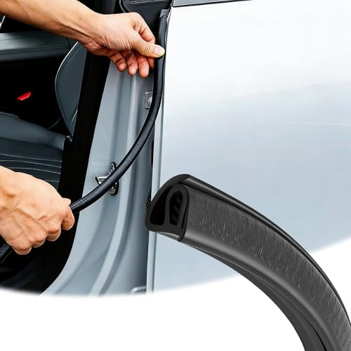 2Stk B-Säule Autotür-Dichtungsstreifen, 180cm Gummidichtungsstreifen | Autotür Kantenschutz, Winddicht Geräuschreduzierung Wetterbeständig für Alle Autos