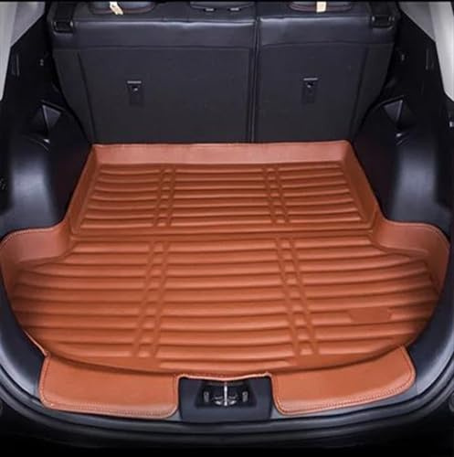 Auto Kofferraumschutz Für Tiguan 2011-2015 Auto-Styling Auto Hinten Boot Liner Koffer Cargo Mat Fach Boden Teppich Schlamm Pad Protektor Kofferraummatte(Braun)