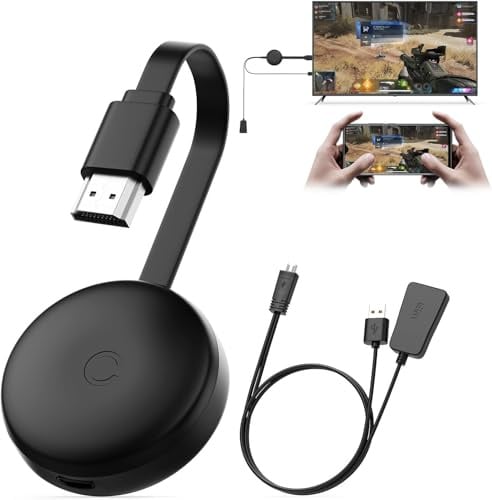 Miracast Wireless HDMI Dongle Adapter, Ricevitore Screen Mirroring per iOS/Android/Windows/macOS/Laptop/Tablet su TV/Monitor/Proiettore, HDMI Extender compatibile con AirPlay, Miracast, DLNA