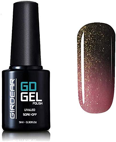 Girdear Thermal Temperature Colour Changing Gel Nail Polish Soak Off UV LED Nail Lacquer #9048