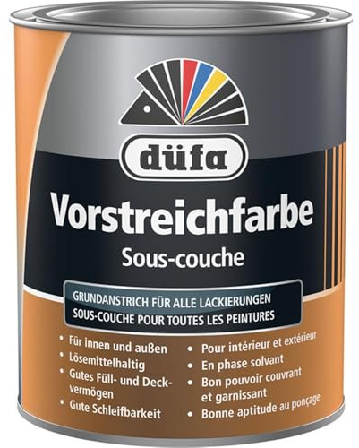 düfa Vorstreichfarbe weiß 750ml Grundanstrich für alle Lackierungen │ Innen- & Außenbereich