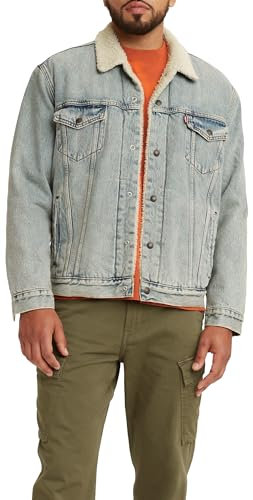 Levi's Men's Type 3 Sherpa Trucker Denim Jacket, Stonebridge, XXL