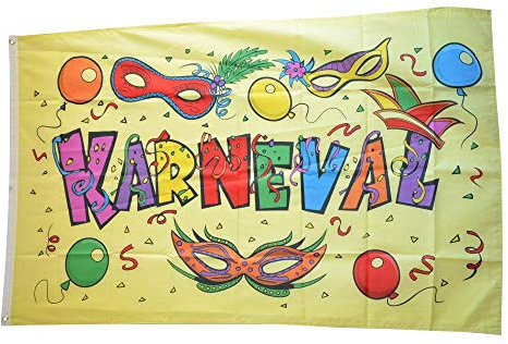 Flaggenfritze® Flagge/Fahne Karneval gelb - 90 x 150 cm