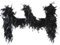 narrenkiste W21010-38 schwarz-Silber Damen Boa Federstola mit Glitterfäden