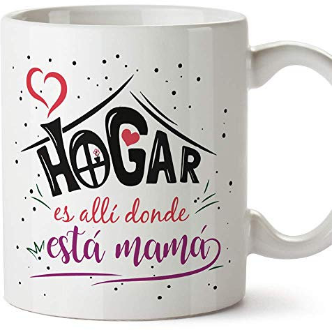 MUGFFINS Tazas para Mamá – Hogar Mamá (Modelo 3) – Regalos para el día de la Madre/Desayunos originales
