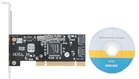 ASHATA PCI SATA-Karte, 2-Kanal-Array-Karte für RAID PCI SATA150 und für 98SE/ME/NT4.0/2000/XP/Vista/ 7 32/64-Bit