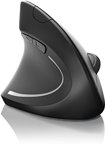 CSL Wireless Ergonomic USB Mouse, Vertical Mouse, left handed Vertical Mouse, ergonomic design, Optical Model, prevention against mouse arm tennis elbow For Laptop Desktop PC Computer Macbook