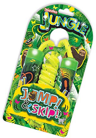 JUMP! & SKIP! Jungle from Deluxebase. Ring-Tailed Lemur Skipping Rope for Kids with Soft Flexible Jump Rope & Cute Handles, Exercise Equipment for Home, Outdoor Toys, Garden Play & Birthday Gifts.