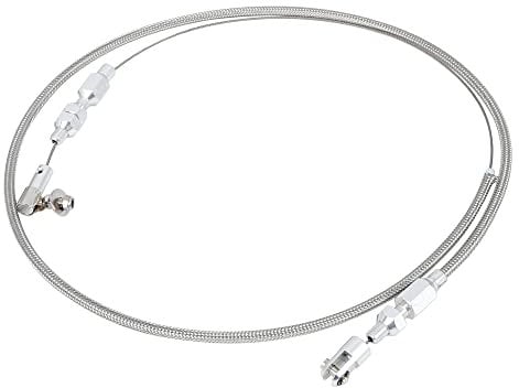 X AUTOHAUX 36 Car Universal Throttle Cable Braided Stainless Steel Silver Tone