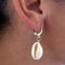 TseenYi Boho-Muschel-Ohrringe, natürliche Muschel-Ohrringe, schicke, minimalistische Ohrringe, Schmuck für Damen und Mädchen, Silber