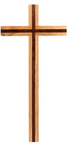 Wooden Cross Handcrafted Wooden Cross Wall Hanging Catholic Crucifix Wooden Crosses for Home Weddings Party Meditation Decoration