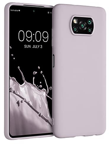kwmobile Hülle kompatibel mit Xiaomi Poco X3 NFC/Poco X3 Pro Hülle - weiches TPU Silikon Case - Cover geeignet für kabelloses Laden - Purple Cloud