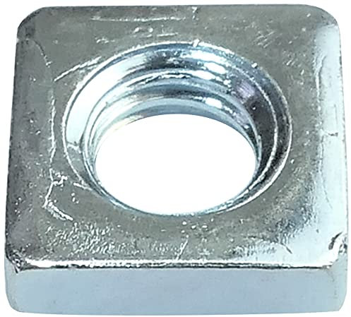 AERZETIX - Set di 100 dadi quadrati M4 piatti profilo basso 7.0x2.0mm filettatura metrica femmina - in acciaio al carbonio - C49557