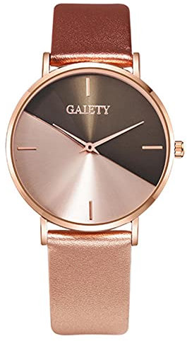 Ainiyo Uhr Damen Armbanduhr Damenuhren Quarzuhr Watch für Frauen Damen, Damen Haut Gürtel Typ Uhr Luxus Roségold Uhren Damen Casual Uhr Mädchenuhr Damenuhr