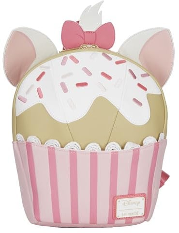 Loungefly Disney Marie Sweets Cupcake Shape Womens Double Strap Shoulder Bag Purse