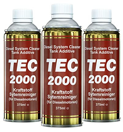 TEC 2000 Motorreiniger - 3 x Diesel System Cleaner Tank Additiv 375ml - Kraftstoff Systemreiniger Diesel Zusatz - Reduzierung der Abgasemissionen - Dieselreiniger