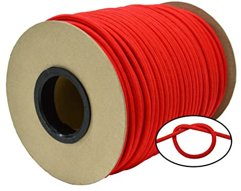 Rot Expanderseil 10mm 25meter Spanngummi Planenseil Gummiseil Gummischnur Gummileine Spannseil Seil Plane