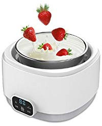 HMTE Macchina Yogurt, Yogurt Maker Elettronica con Automatica, Gelatiera Yogurt Frozen Quart