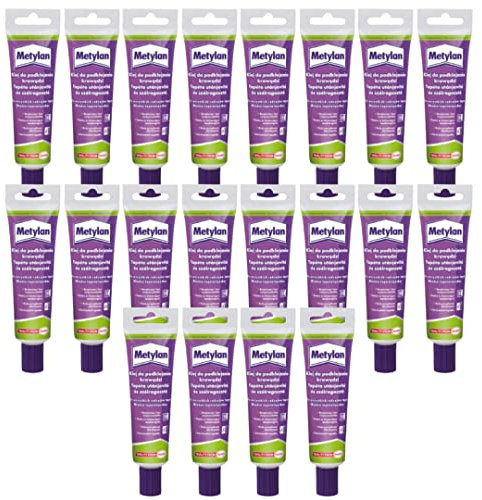 Metylan - Colle de réparation et de couture - Haute adhérence - Facile à appliquer - Répare les fissures et les petites surfaces de papier peint mural - Transparent - Tube de 20 x 60 g