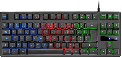 Mars Gaming MK02 Noir, Clavier Gaming H-Mech, Compact TKL, FRGB Rainbow, Antighosting, Langue Français
