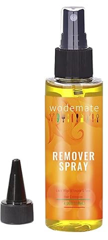 Tape in Extension Remover Action rapide, Remover Spray Hair Glue Bonding Residue Remover Solvent, Supprime la colle adhésive pour cheveux, Lace Wig, Toupets,118 ml Jaune