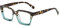 YUELUQU Rechteckige große Rahmen Brille Damen Fake brille Brillenfassungen UV400 Schutz Brille Ohne Stärke (Blau-leopard)