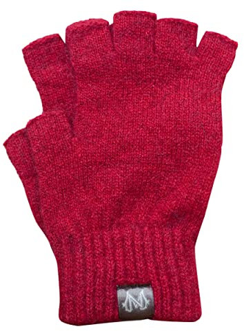 Noble Wilde, Possum Damen/Herren Handschuhe ohne Finger, 40% Possum, 53% Wolle, 7% Seide (Poppy, M)