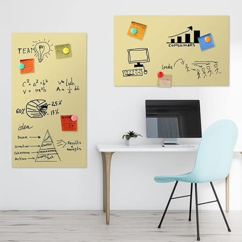 Magnetfolien DIN A4 | Haftgrund für Magnete | Magnettafel selbstklebend | Ferrofolie | beschreibbar, abwischbar, magnetisch | 21x29,7cm (Beige)